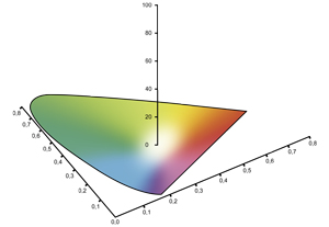 Shoe sole standard color space