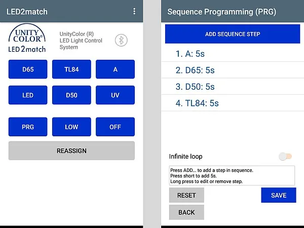 LED2match App - License 2 Remote Control